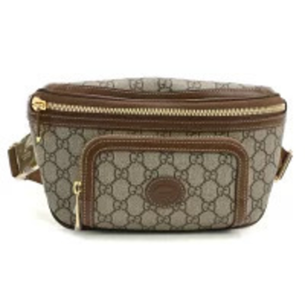 Gucci Body Crossbody Waist Bag Interlocking G Belt Beige Cream Crossbody